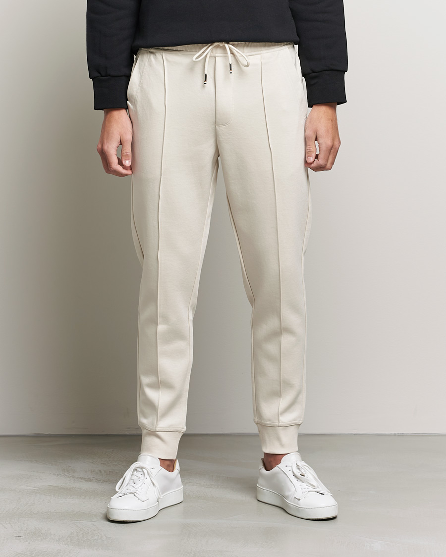 Herre | Bukser | BOSS BLACK | BOSS Tailored Schiller Jersey Trousers Open White