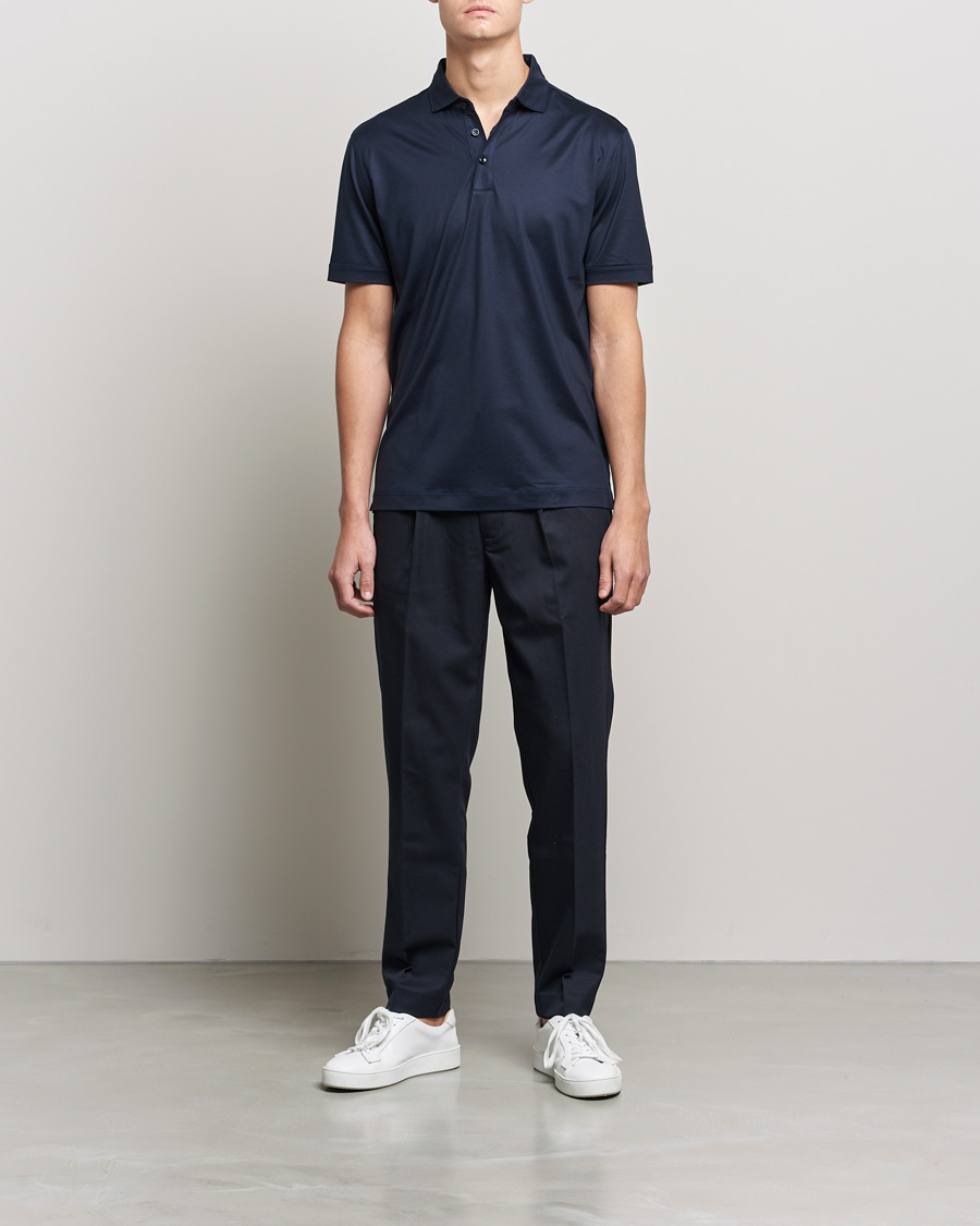 Herre | Polotrøjer | BOSS BLACK | Press Polo Dark Blue