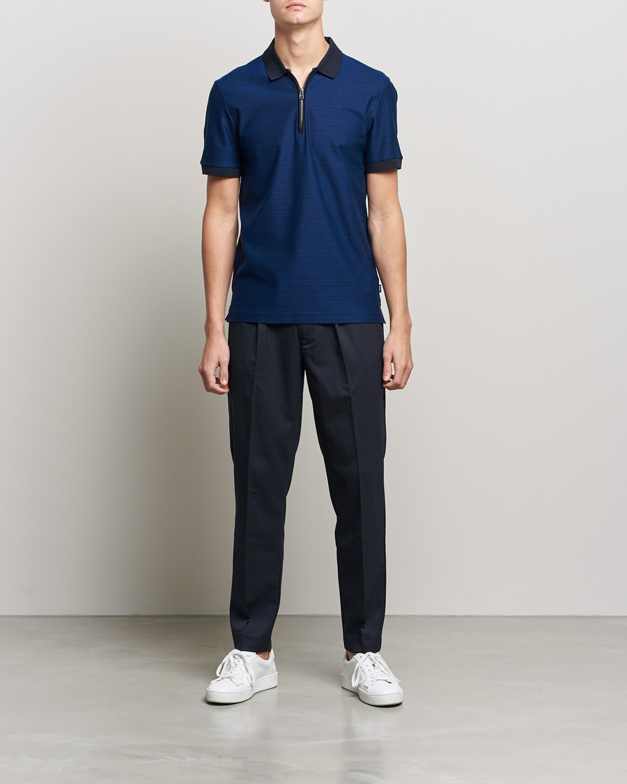 Herre | Polotrøjer | BOSS BLACK | Polston Half-Zip Polo Dark Blue