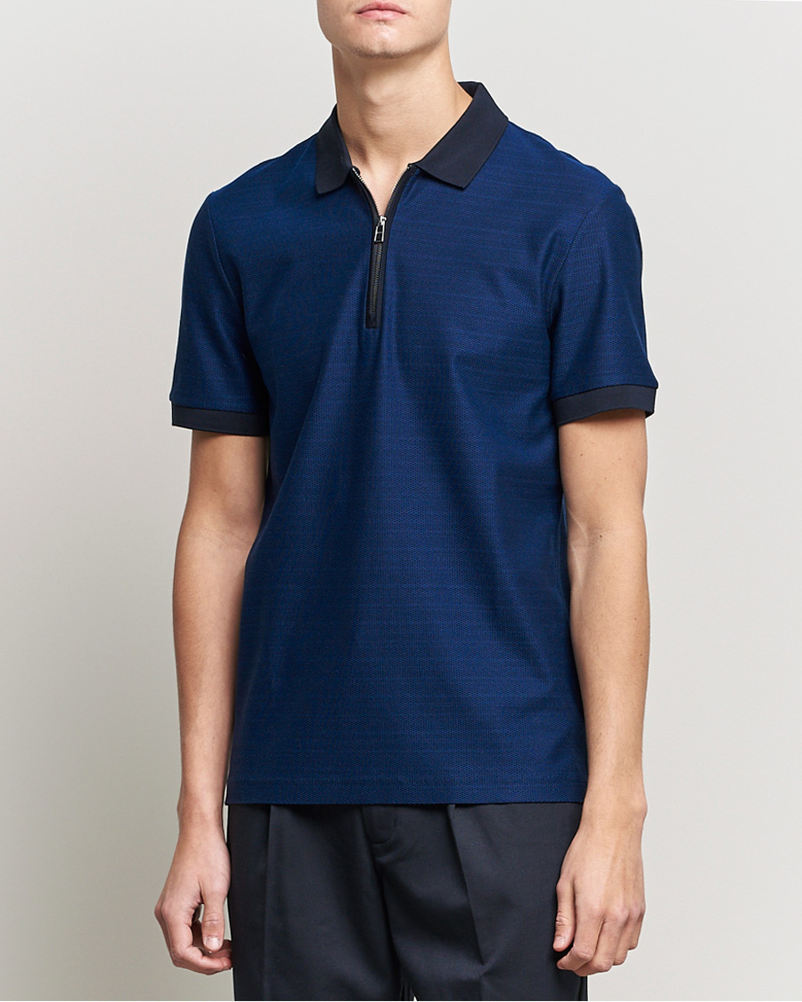 Herre | Polotrøjer | BOSS BLACK | Polston Half-Zip Polo Dark Blue