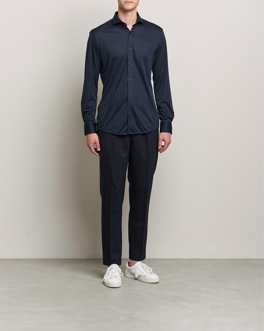 Herre | Skjorter | BOSS BLACK | Hank Performance Stretch Shirt Navy