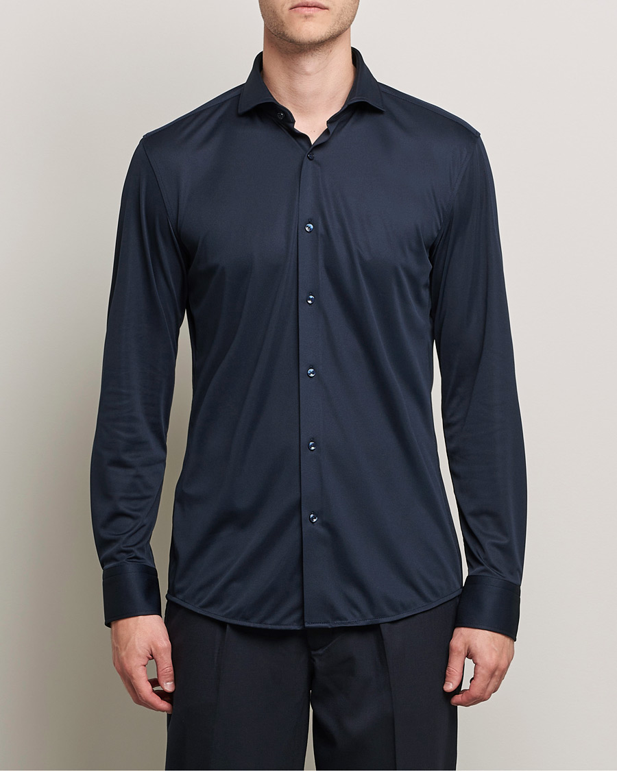 Herre | Skjorter | BOSS BLACK | Hank Performance Stretch Shirt Navy