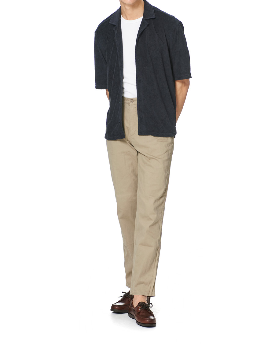 Herre | Skjorter | BOSS BLACK | BOSS Lars Terry Short Sleeve Shirt Dark Blue