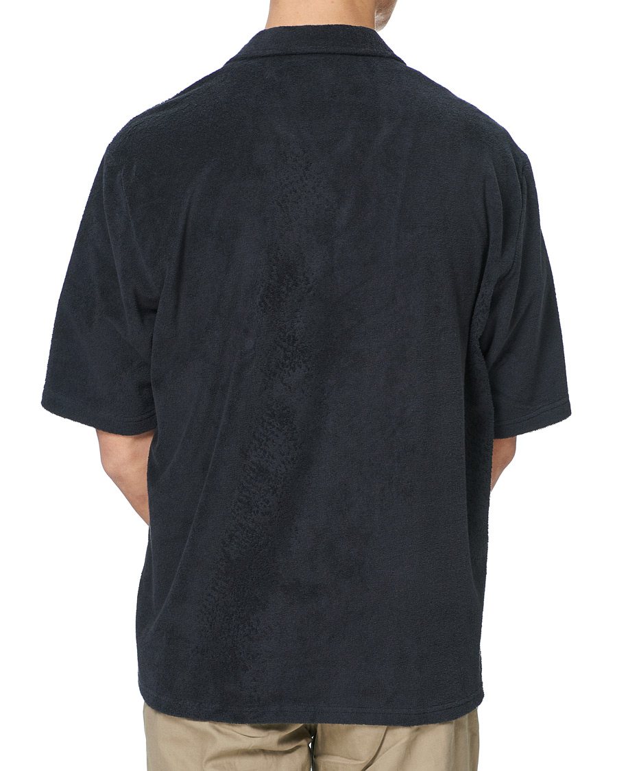 Herre | Skjorter | BOSS BLACK | BOSS Lars Terry Short Sleeve Shirt Dark Blue