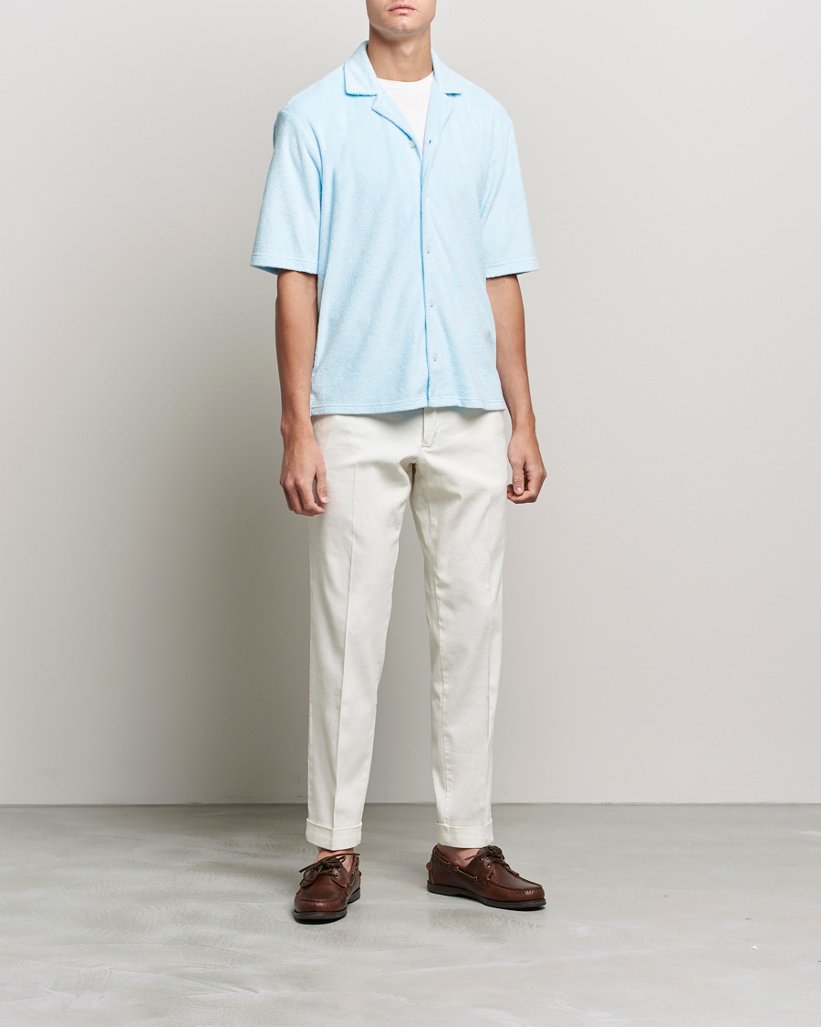 Herre | Kortærmede skjorter | BOSS | Lars Terry Short Sleeve Shirt Light Blue