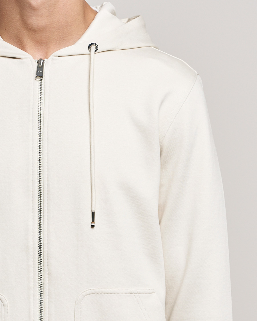 Herre | Trøjer | BOSS BLACK | Tailored Smith Full Zip Hoodie Open White