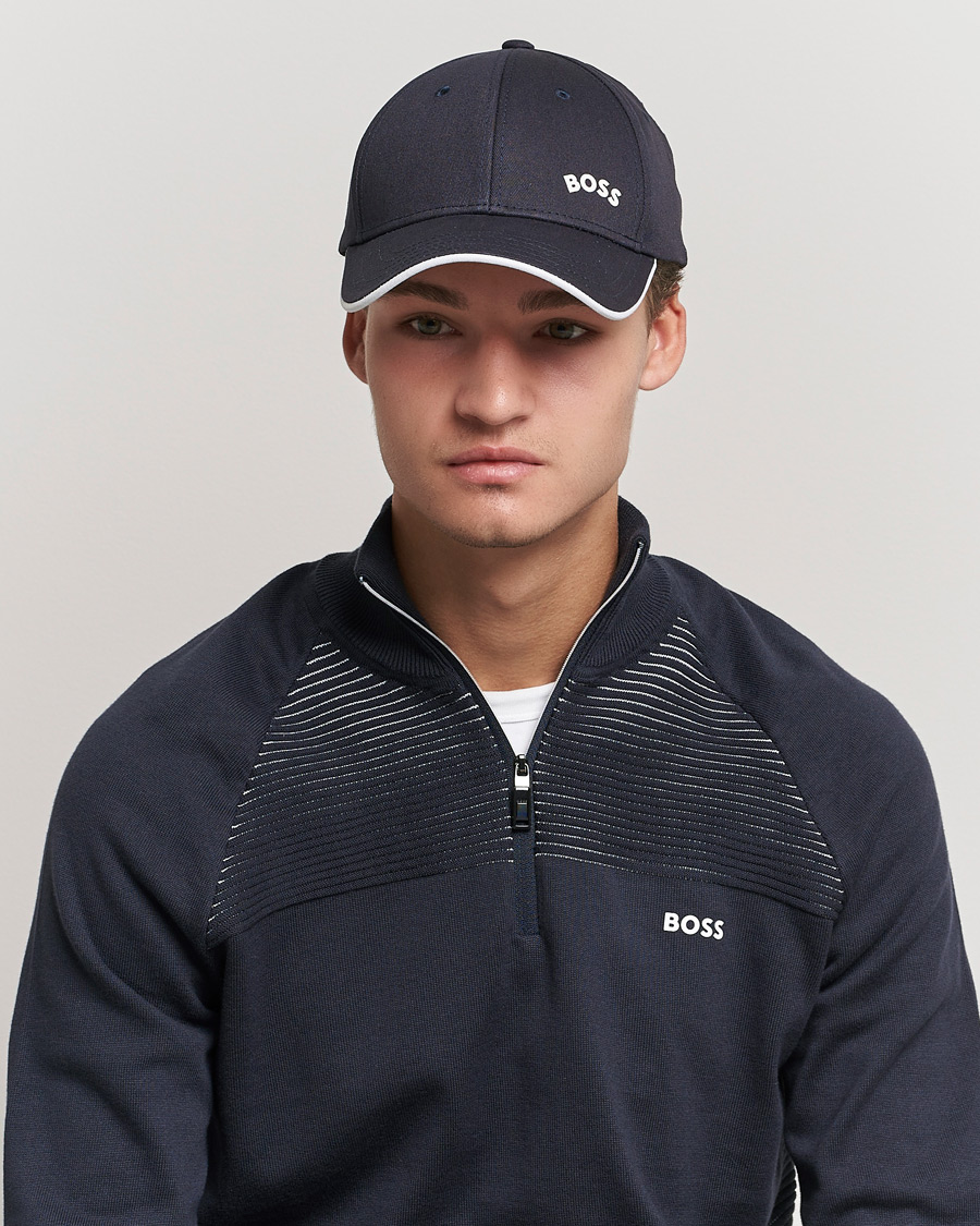Herre | BOSS Athleisure Curved Logo Cap Dark Blue | BOSS GREEN | BOSS Athleisure Curved Logo Cap Dark Blue
