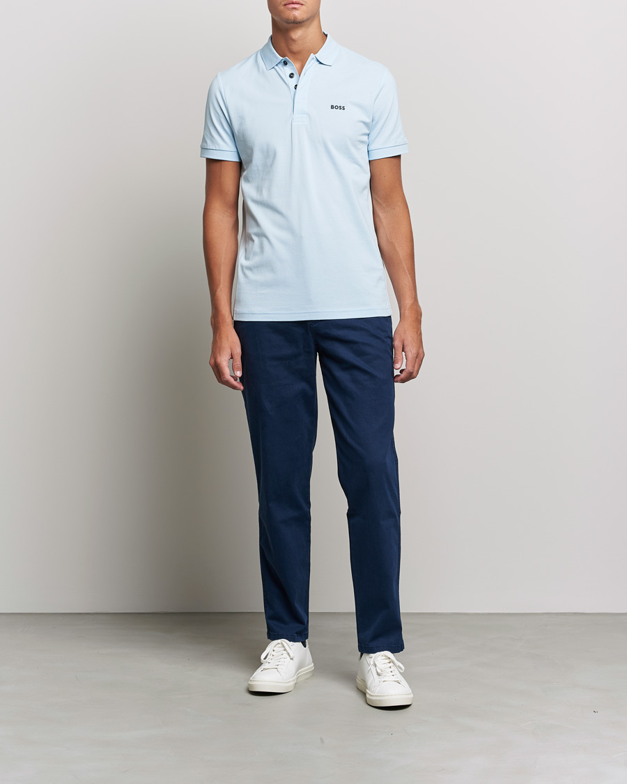 Herre | Polotrøjer | BOSS GREEN | BOSS Athleisure Paule Slim Fit Polo Light Blue