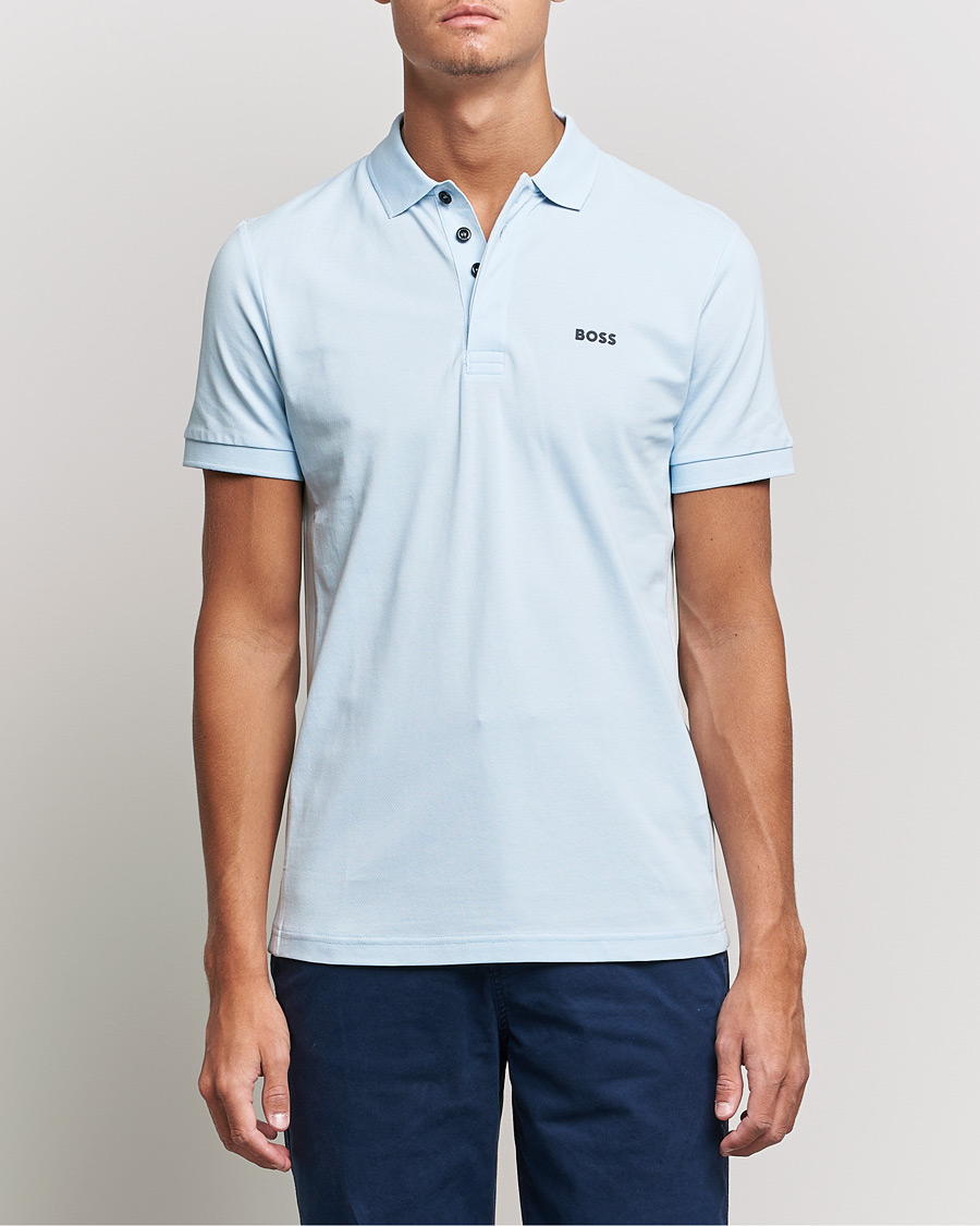 Herre | Polotrøjer | BOSS GREEN | BOSS Athleisure Paule Slim Fit Polo Light Blue