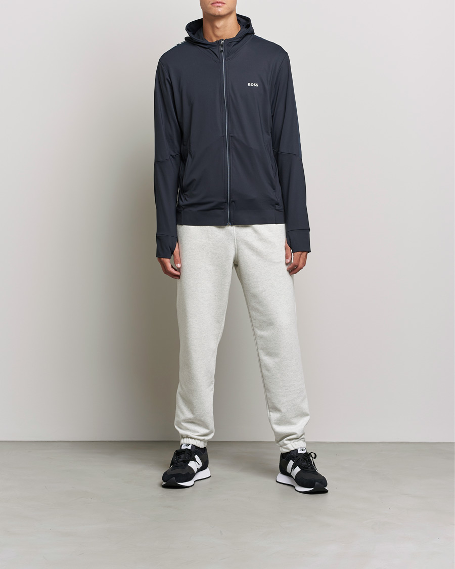 Herre | Trøjer | BOSS GREEN | Sicon Gym Full Zip Hoodie Dark Blue