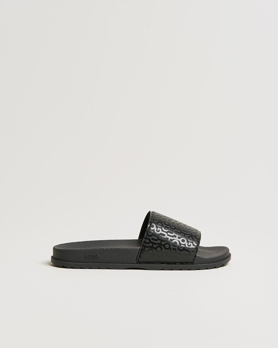 Herre | HUGO Match Logo Slides Black | HUGO | Match Logo Slides Black