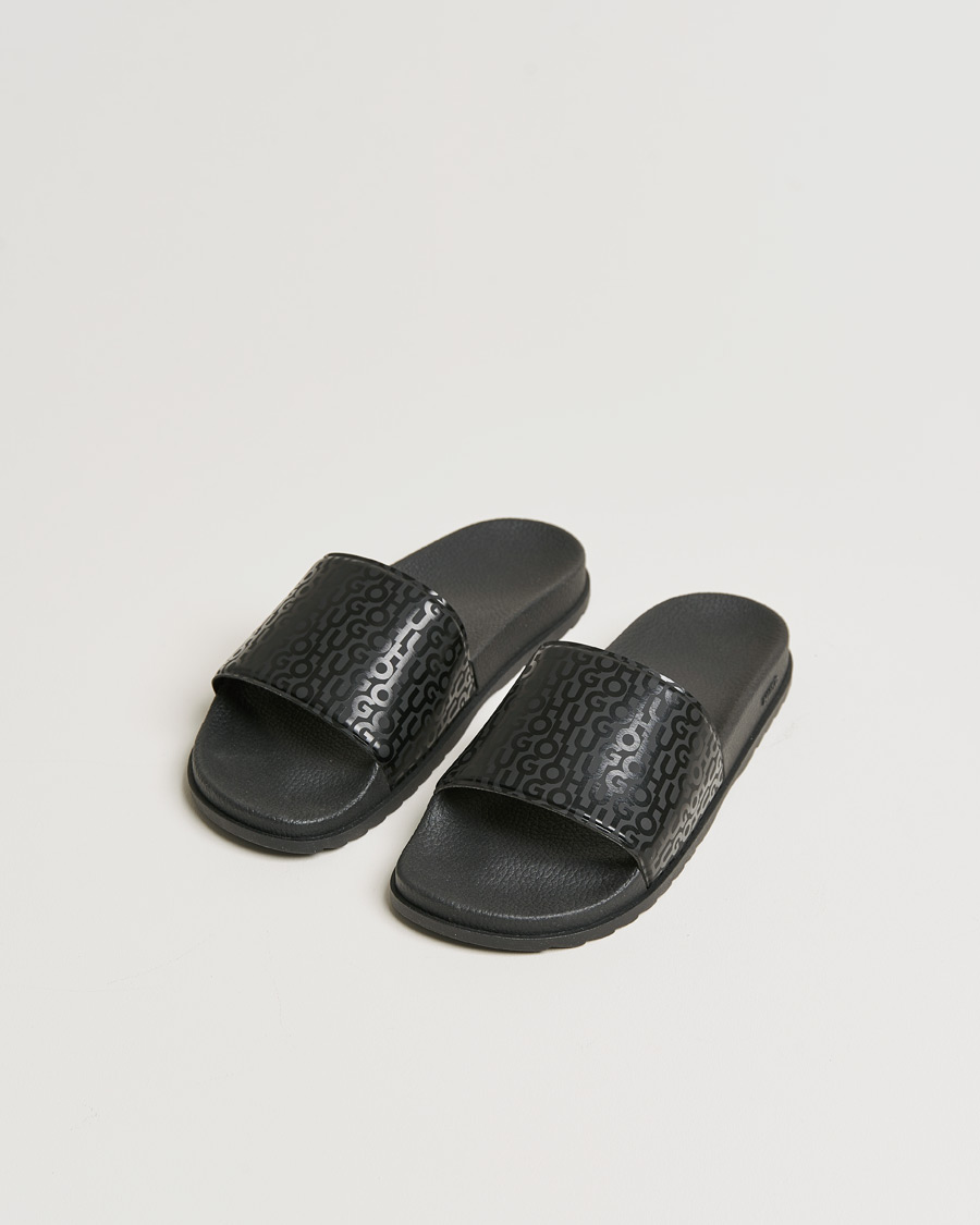 Herre | HUGO Match Logo Slides Black | HUGO | Match Logo Slides Black