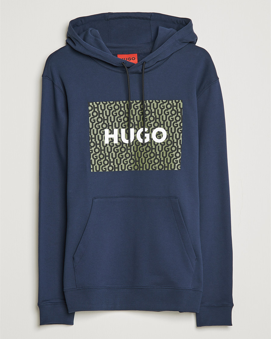 Herre | Trøjer | HUGO | Dreeman Monogram Logo Hoodie Dark Blue