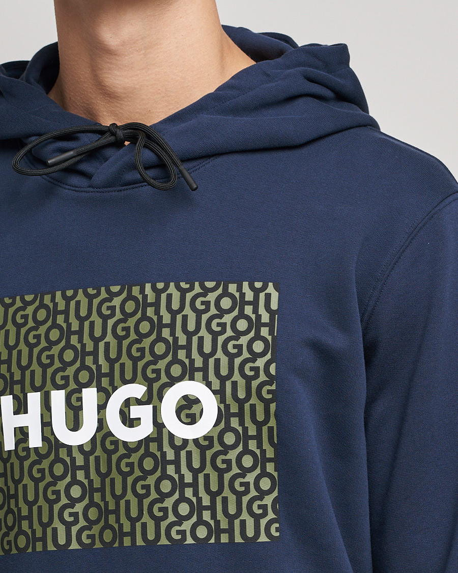 Herre | Trøjer | HUGO | Dreeman Monogram Logo Hoodie Dark Blue