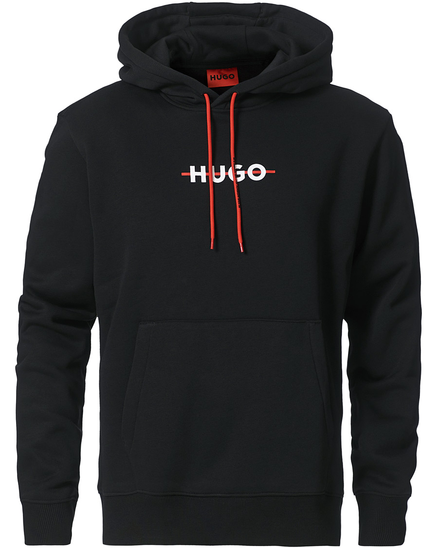 Herre | Trøjer | HUGO | Daffleck Logo Hoodie Black