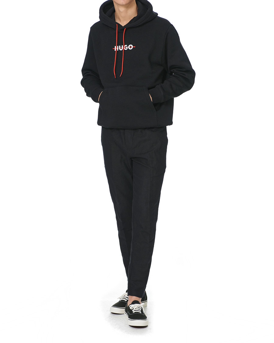 Herre | Trøjer | HUGO | Daffleck Logo Hoodie Black