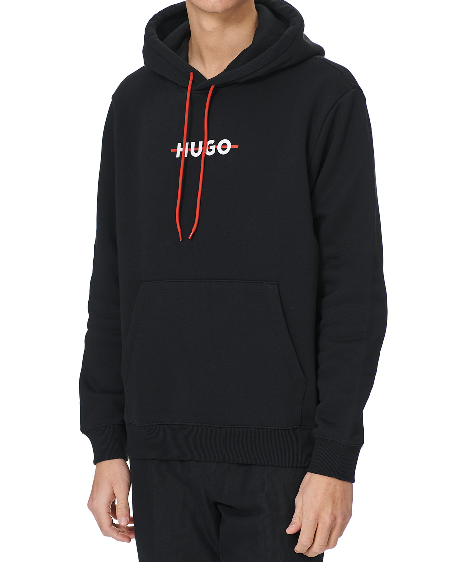 Herre | Trøjer | HUGO | Daffleck Logo Hoodie Black
