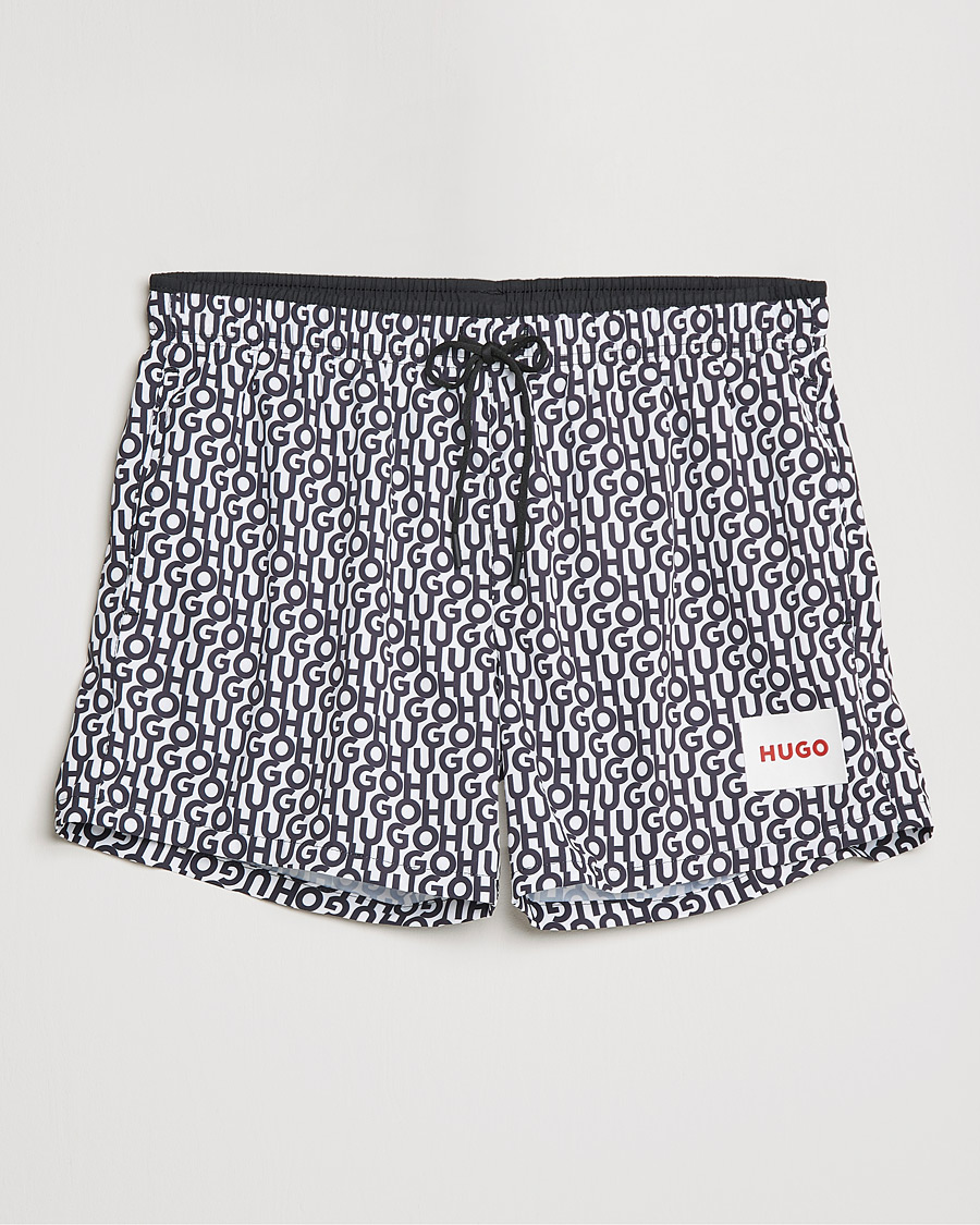 Herre | Badebukser | HUGO | Jago Monogram Logo Swimshorts White