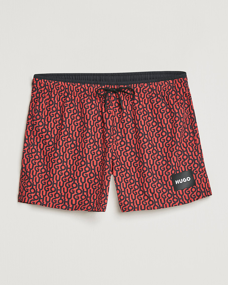 Herre | Badebukser | HUGO | Jago Monogram Logo Swimshorts Red