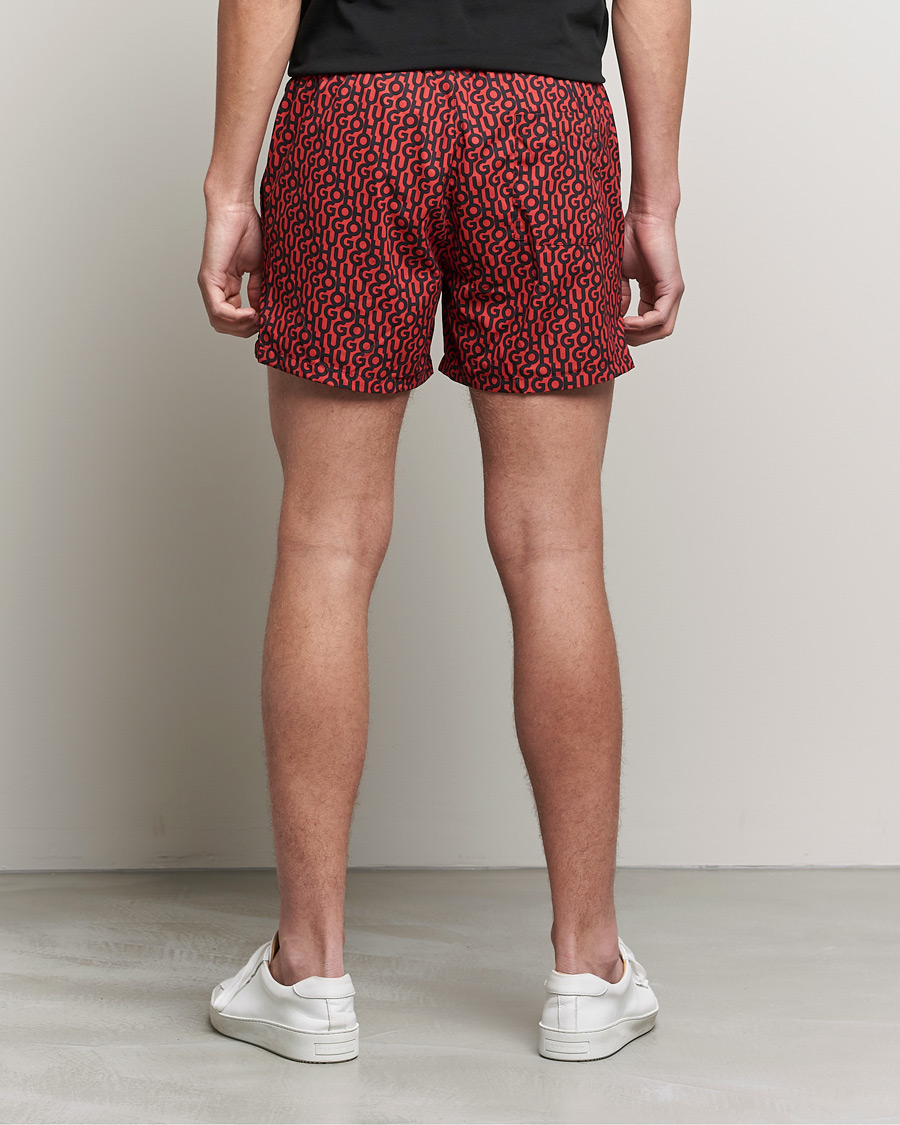 Herre | Badebukser | HUGO | Jago Monogram Logo Swimshorts Red