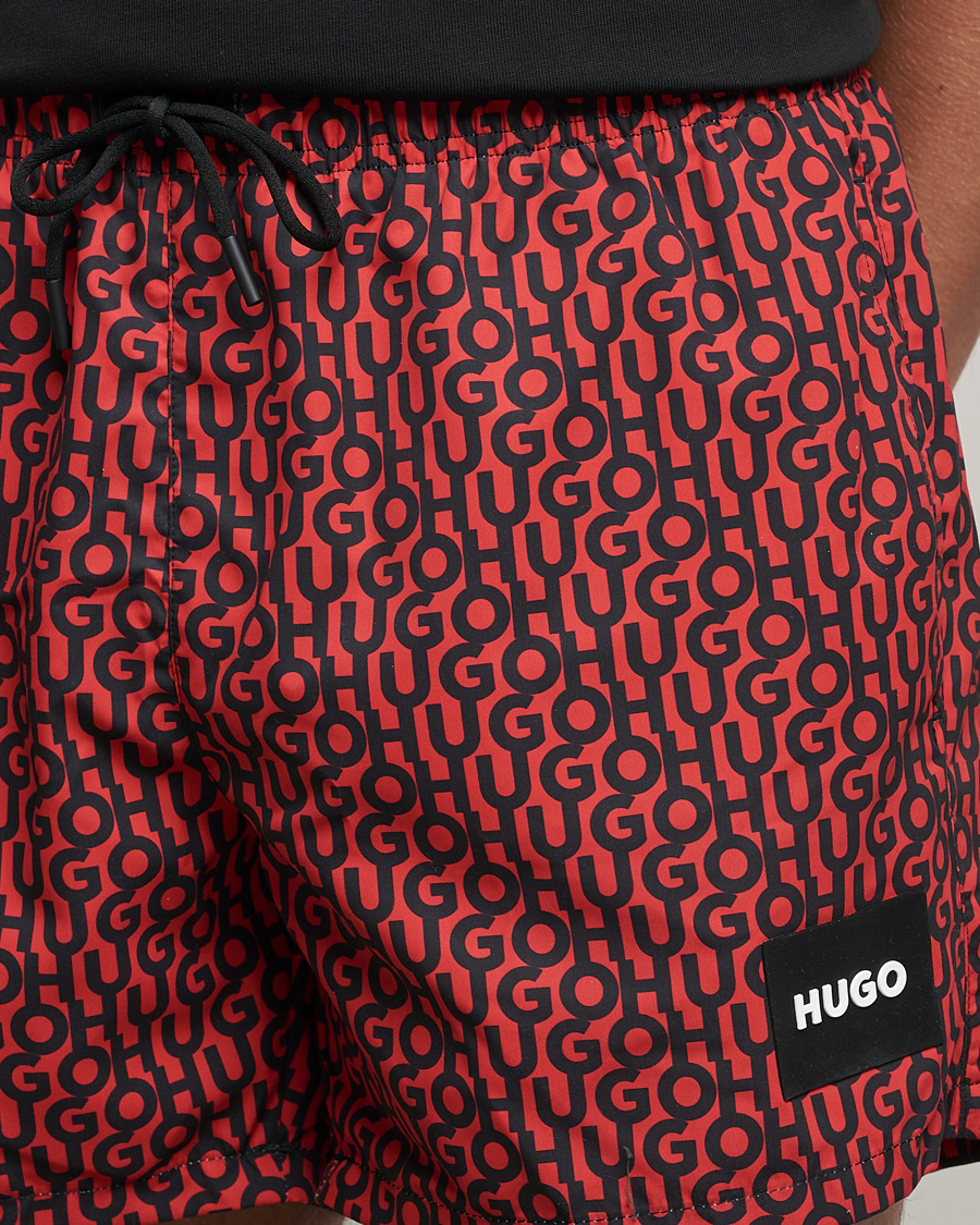 Herre | Badebukser | HUGO | Jago Monogram Logo Swimshorts Red