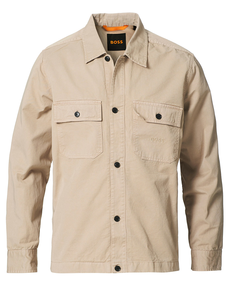 Herre | Skjorter | BOSS ORANGE | BOSS Casual Lovvo Pocket Overshirt Light Beige