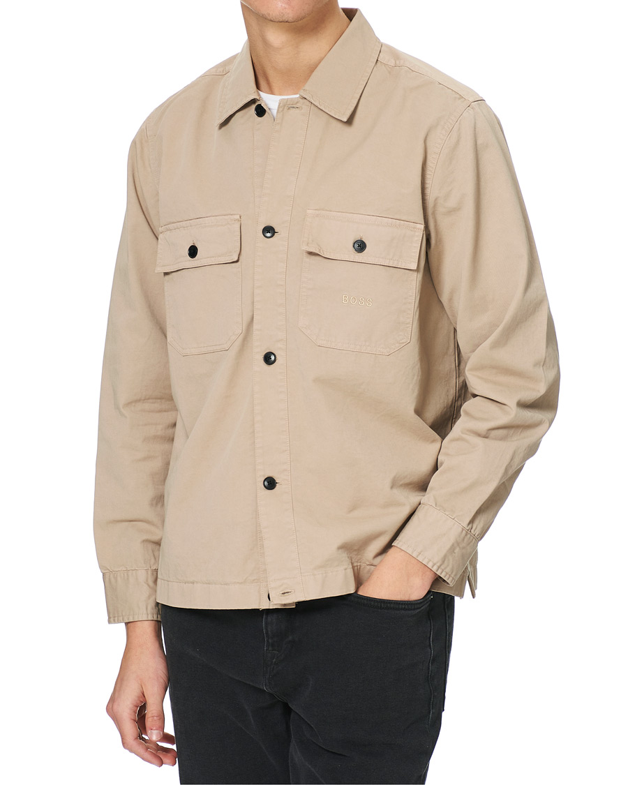 Herre | Skjorter | BOSS ORANGE | BOSS Casual Lovvo Pocket Overshirt Light Beige