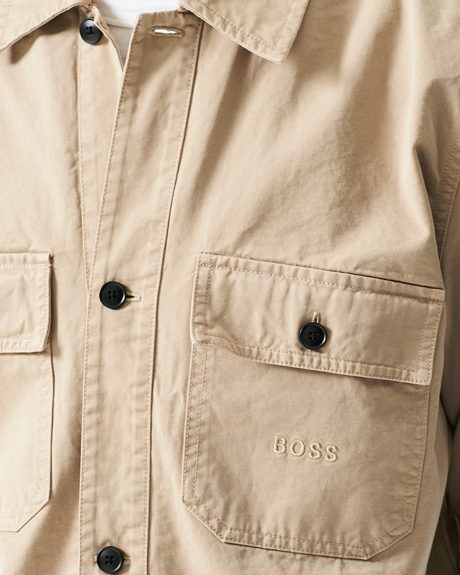 Herre | Skjorter | BOSS ORANGE | BOSS Casual Lovvo Pocket Overshirt Light Beige