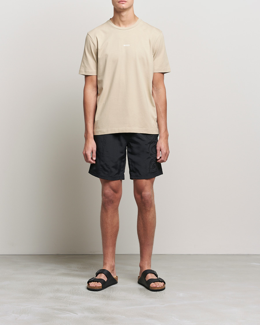 Herre | T-Shirts | BOSS ORANGE | BOSS Casual Tchup Logo Crew Neck Tee Light Beige