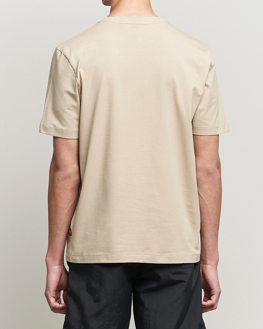 Herre | T-Shirts | BOSS ORANGE | BOSS Casual Tchup Logo Crew Neck Tee Light Beige
