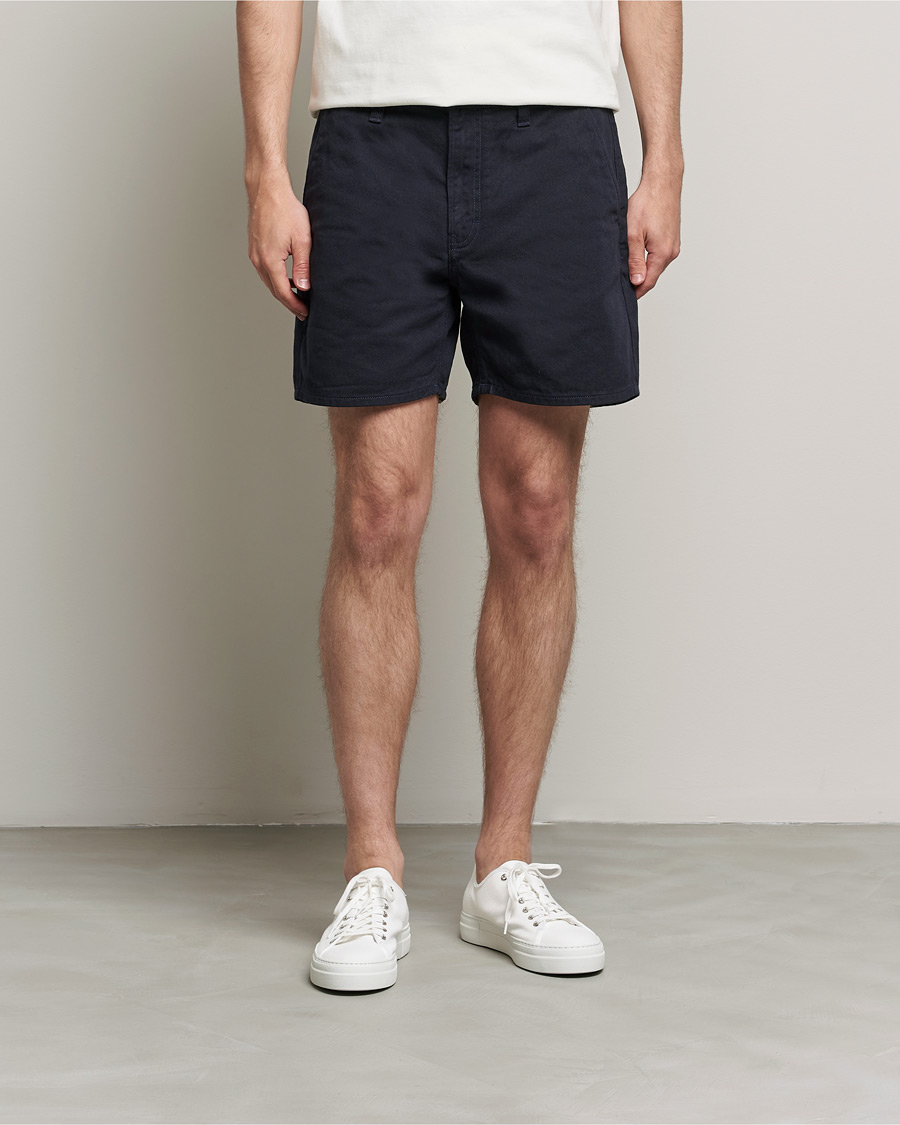 Nudie Jeans Luke Worker Shorts Navy CareOfCarl