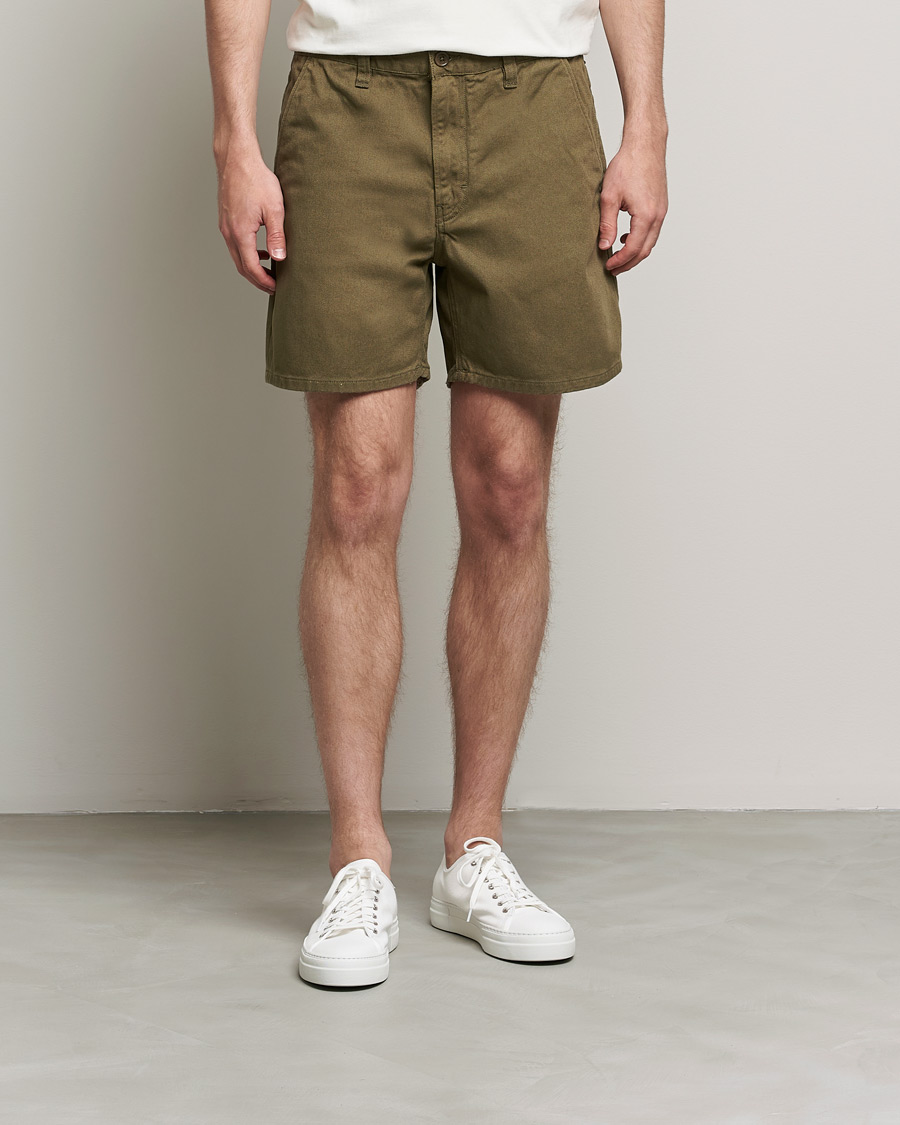 Herre | Shorts | Nudie Jeans | Luke Worker Shorts Faded Green