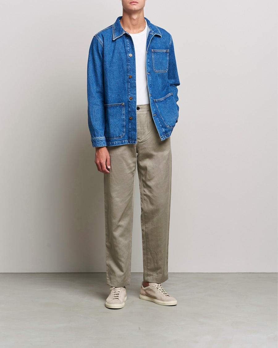Herre | Skjorter | Nudie Jeans | Barney Worker Denim Overshirt 90s Blue Denim