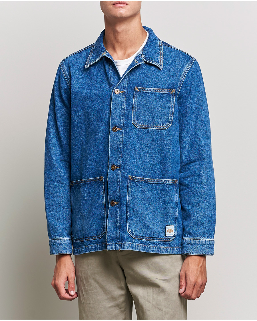 Herre | Skjorter | Nudie Jeans | Barney Worker Denim Overshirt 90s Blue Denim