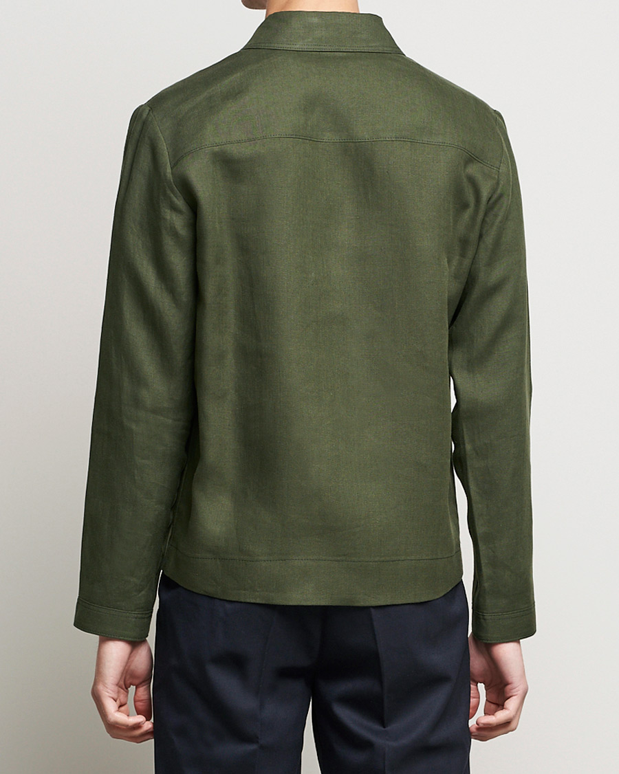 Herre | Jakker | Tiger of Sweden | Maddon Linen Shirt Jacket Green