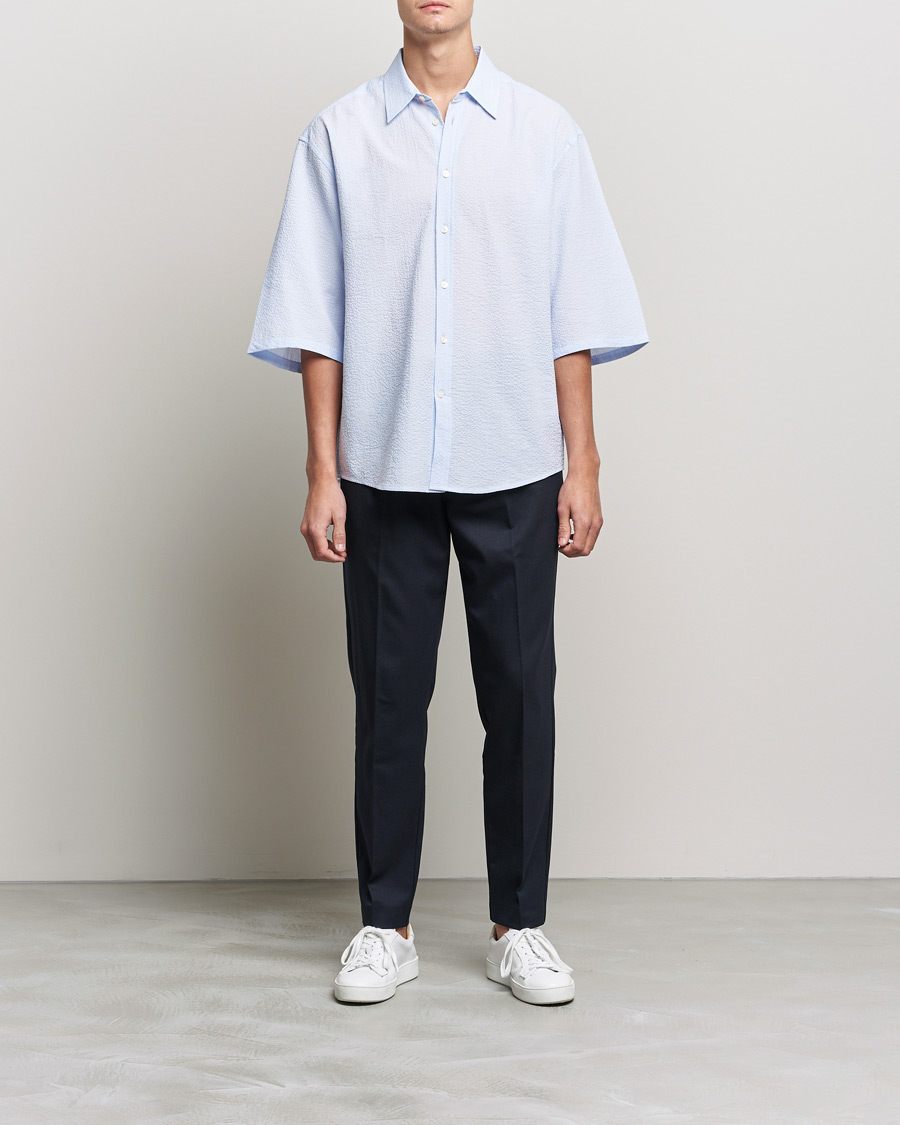 Herre | Skjorter | Tiger of Sweden | Kevin Short Sleeve Shirt Light blue
