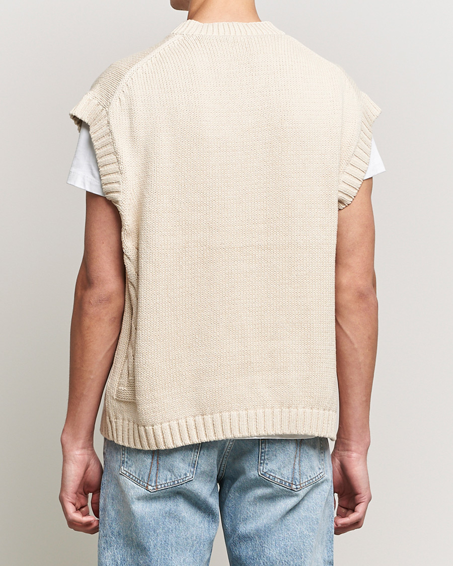 Herre | Trøjer | Tiger of Sweden | Bazyly Knitted Vest Cream Snow
