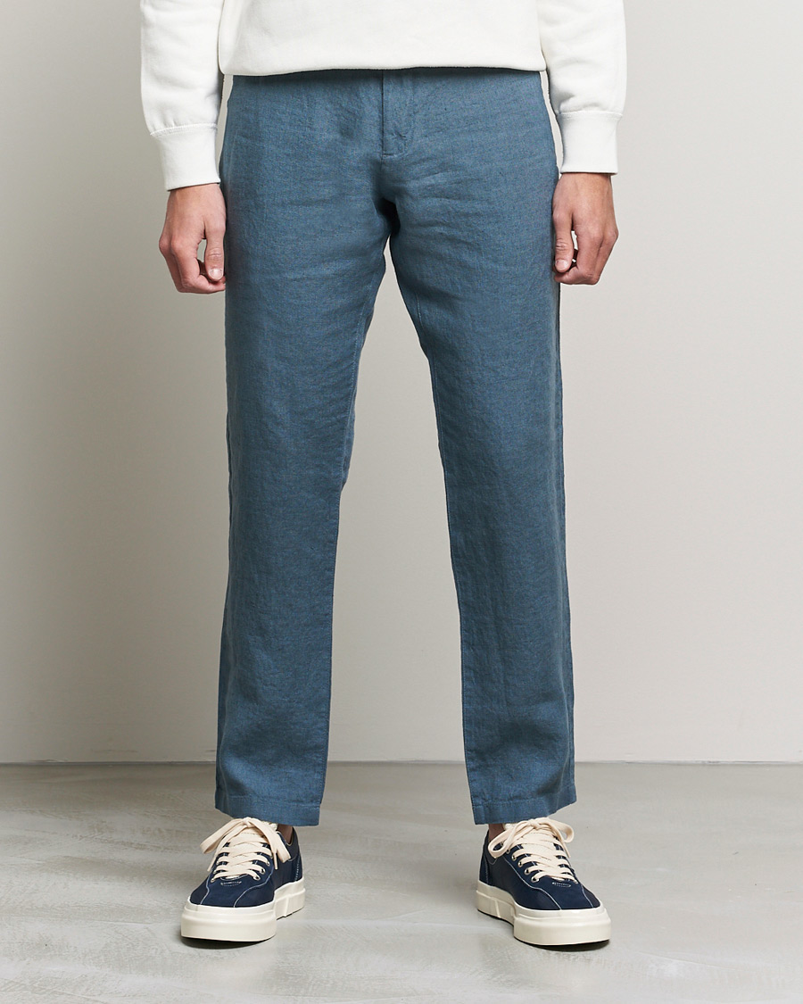 Herre | Hørbukser | NN07 | Karl Linen Trousers Dust Blue