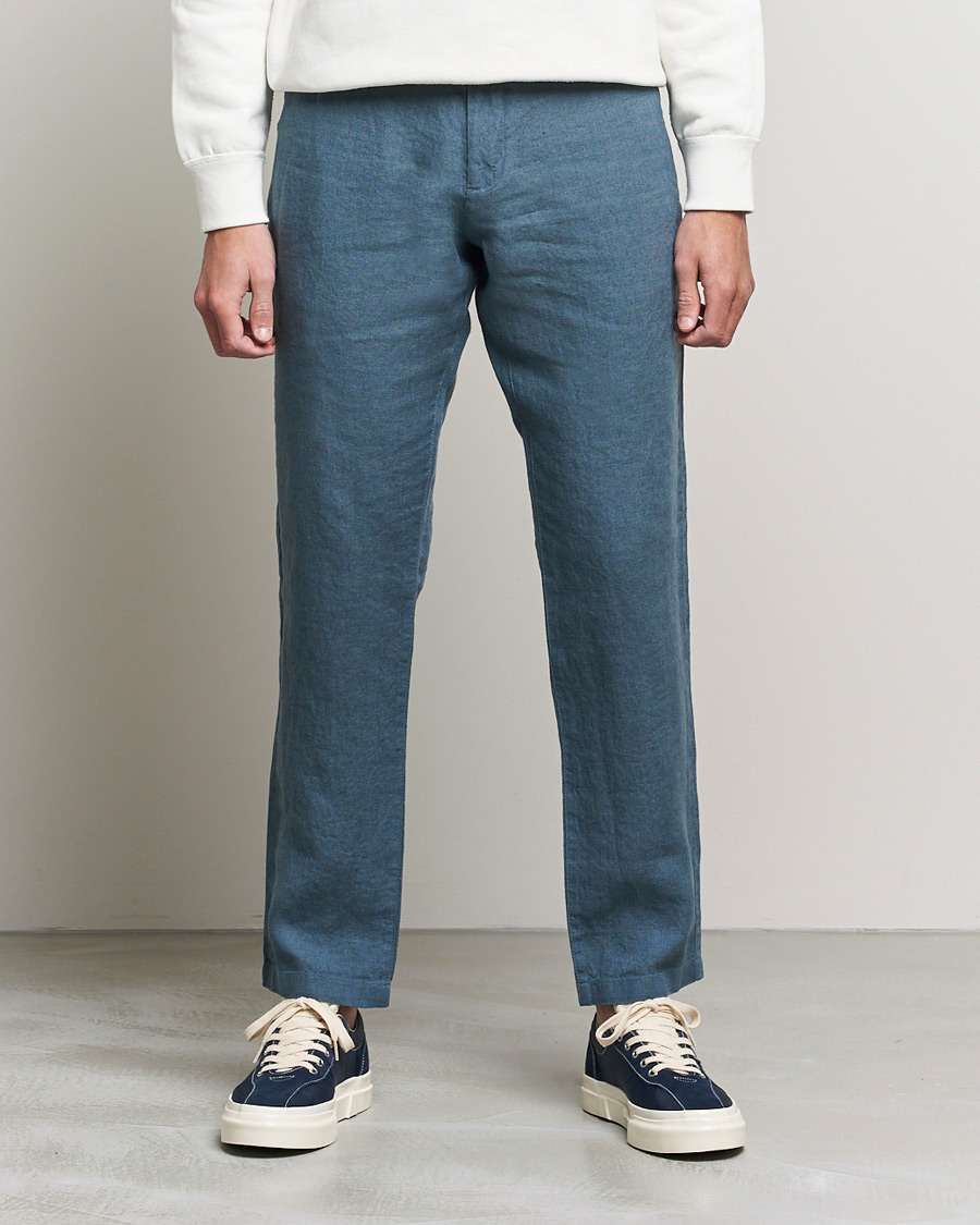 Herre | Bukser | NN07 | Karl Linen Trousers Dust Blue