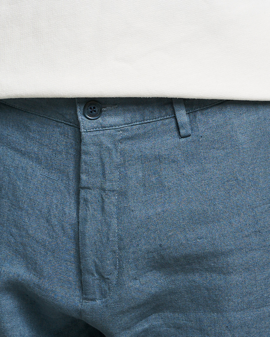 Herre | Bukser | NN07 | Karl Linen Trousers Dust Blue