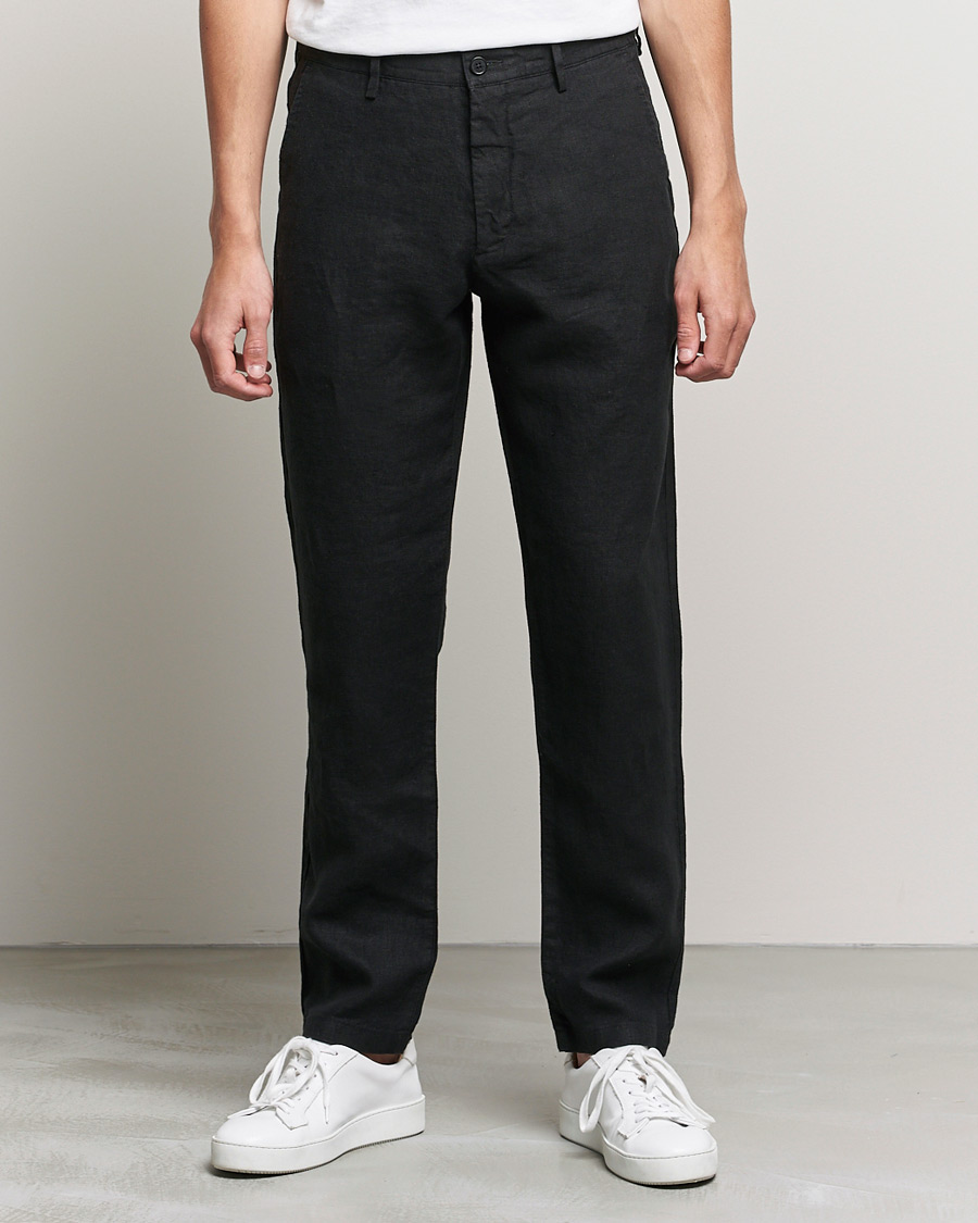 Herre | Bukser | NN07 | Karl Linen Trousers Black