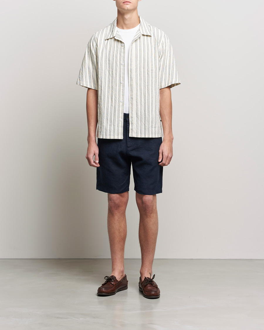 Herre | Shorts | NN07 | Crown Linen Shorts Navy