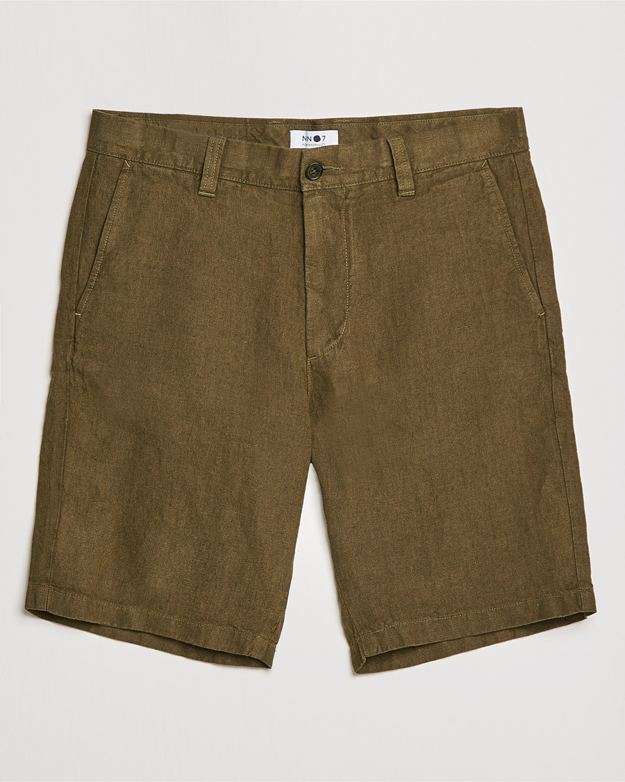 Herre | Shorts | NN07 | Crown Linen Shorts Dark Olive
