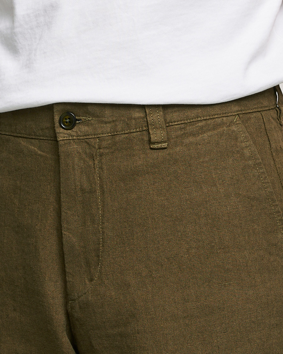 Herre | Shorts | NN07 | Crown Linen Shorts Dark Olive