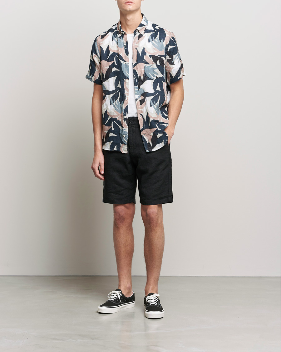 Herre | Shorts | NN07 | Crown Linen Shorts Black