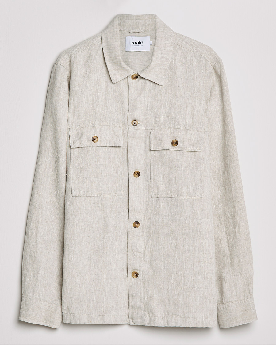Herre | Skjorter | NN07 | Wilas Linen Overshirt Oat