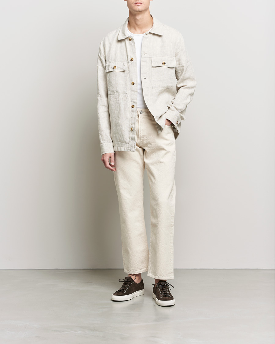 Herre | Skjorter | NN07 | Wilas Linen Overshirt Oat