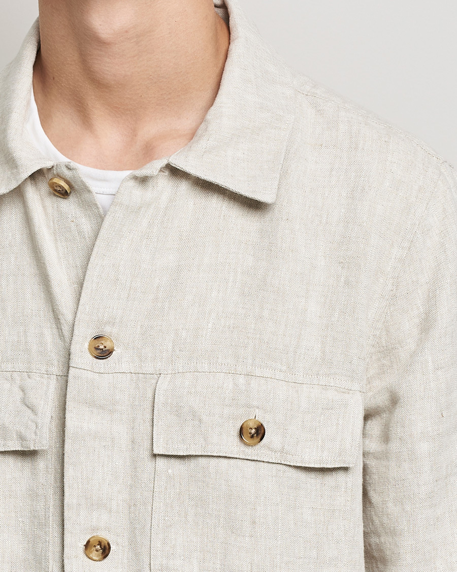 Herre | Skjorter | NN07 | Wilas Linen Overshirt Oat