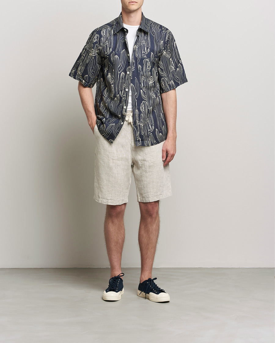 Herre | Shorts | NN07 | Keith Drawstring Linen Shorts Oat