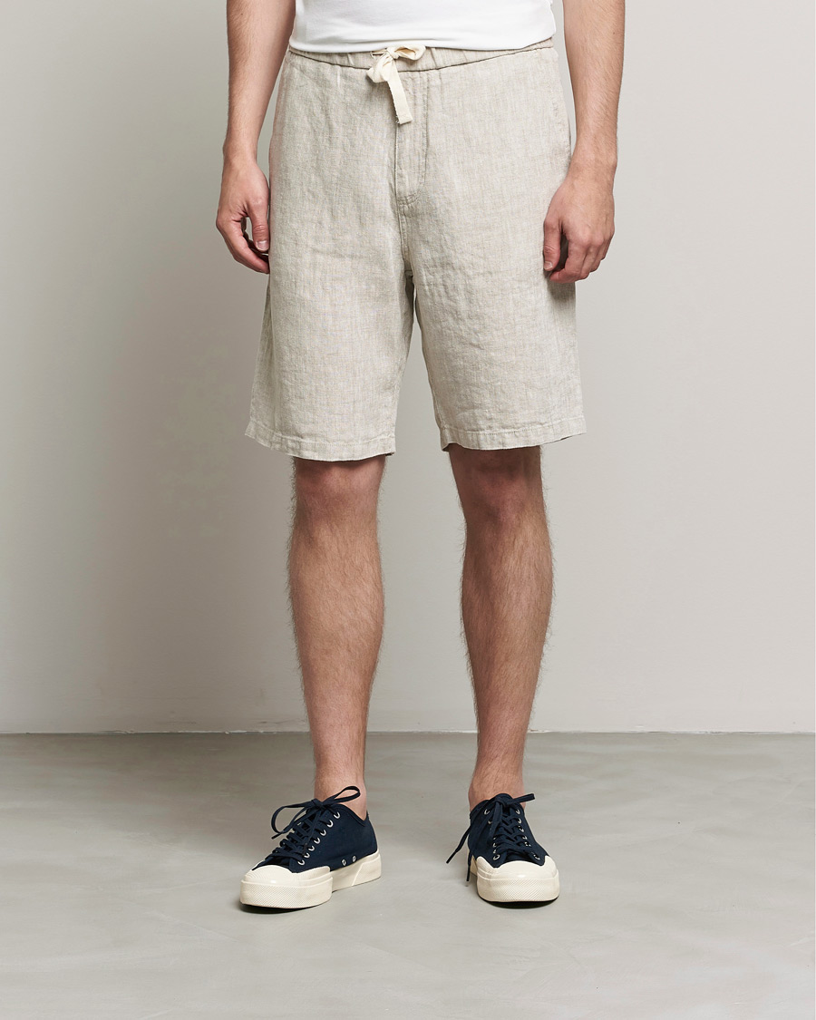 Herre | Shorts | NN07 | Keith Drawstring Linen Shorts Oat